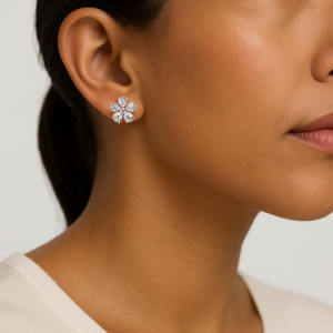 Crystal Blossom Stud Earrings