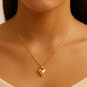 Golden Heart Pendant Necklace
