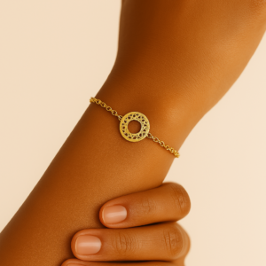 Golden Lace Medallion Bracelet